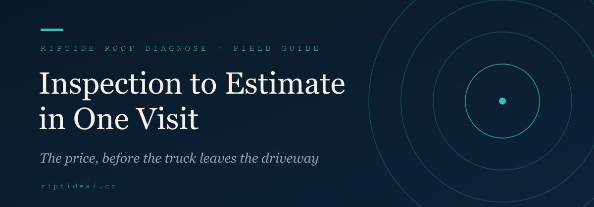 Turning a roof inspection into a priced, contractor-branded estimate in one site visit