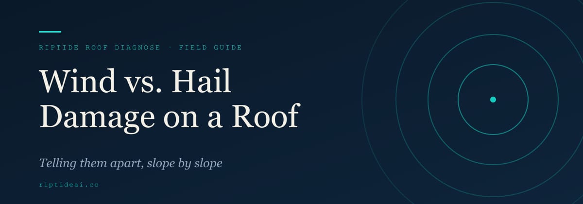 Wind damage versus hail damage on an asphalt-shingle roof
